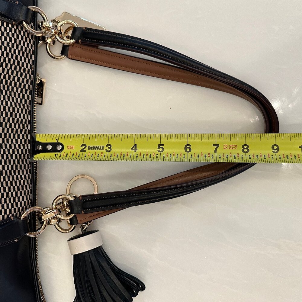 Coach/ Legacy Jacquard AVA Tote Bag F57246/ Black Leather w Gold Hardware/ NWOT - Picture 12 of 16